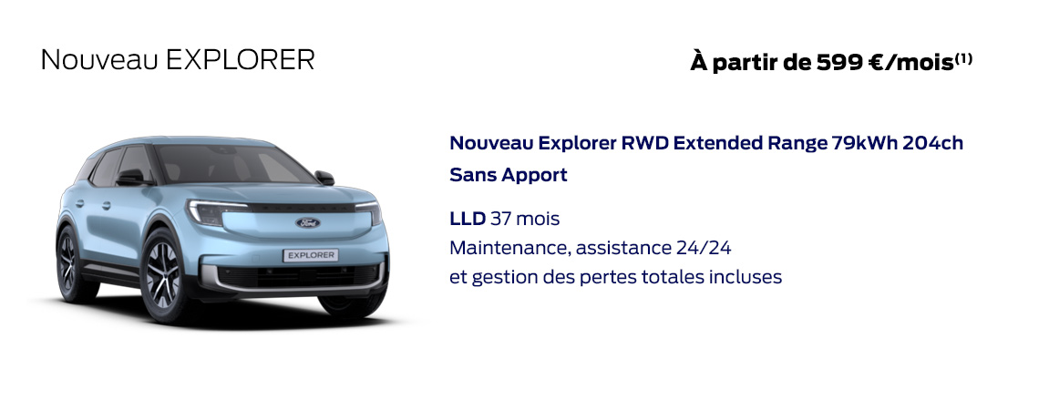 Ford Nouveau explorer À partir de 599 €/mois