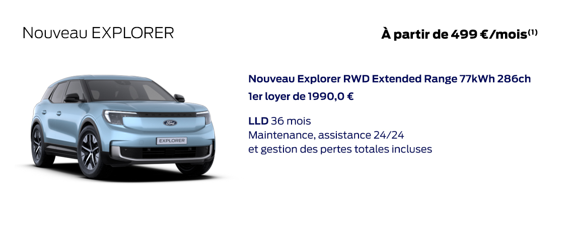 Ford Nouveau explorer professions libérales À partir de 499 €/mois