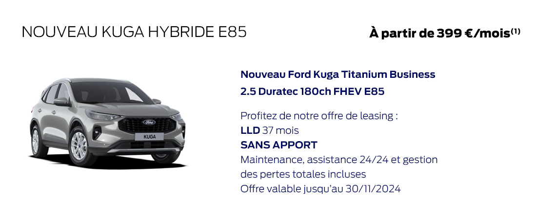 Ford Nouveau Kuga Hybride E85 À partir de 399 €/mois 