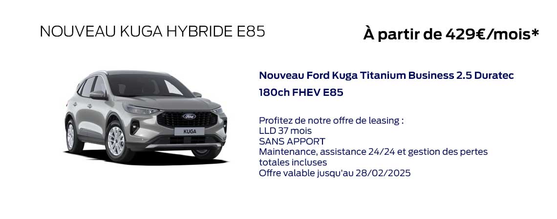 Ford Nouveau Kuga Hybride E85 À partir de 429 € /mois 