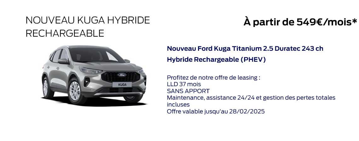 Nouveau Kuga Hybride Rechargeable 