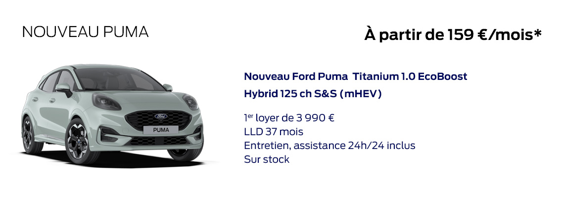 Ford Nouveau Puma À partir de 159 €/mois