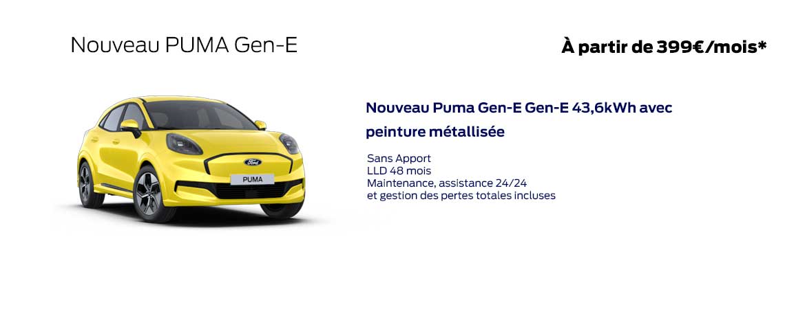 Ford Nouveau Puma Gen-E À partir de 399€ /mois