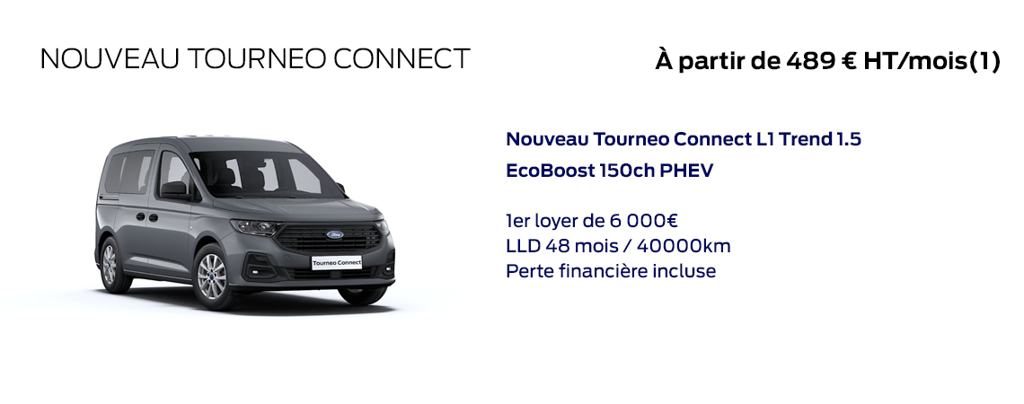 Ford Nouveau Tourneo Connect À partir de 539 € HT/mois 