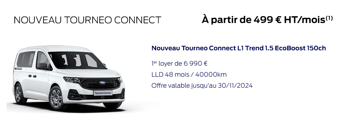 Ford Nouveau Tourneo Connect À partir de 499€ HT/mois