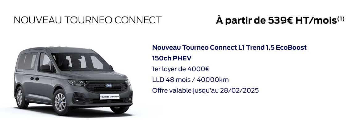 Ford Nouveau Tourneo Connect À partir de 539 € HT/mois 