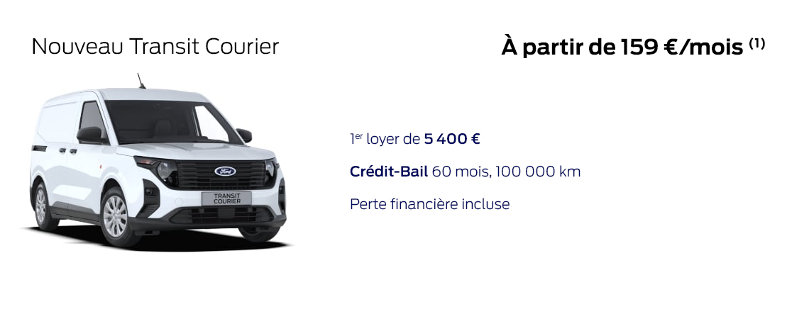 Ford Nouveau Transit Courier À partir de 159 €/mois