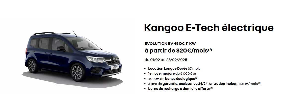 Nouveau Kangoo E-Tech 100% électrique 