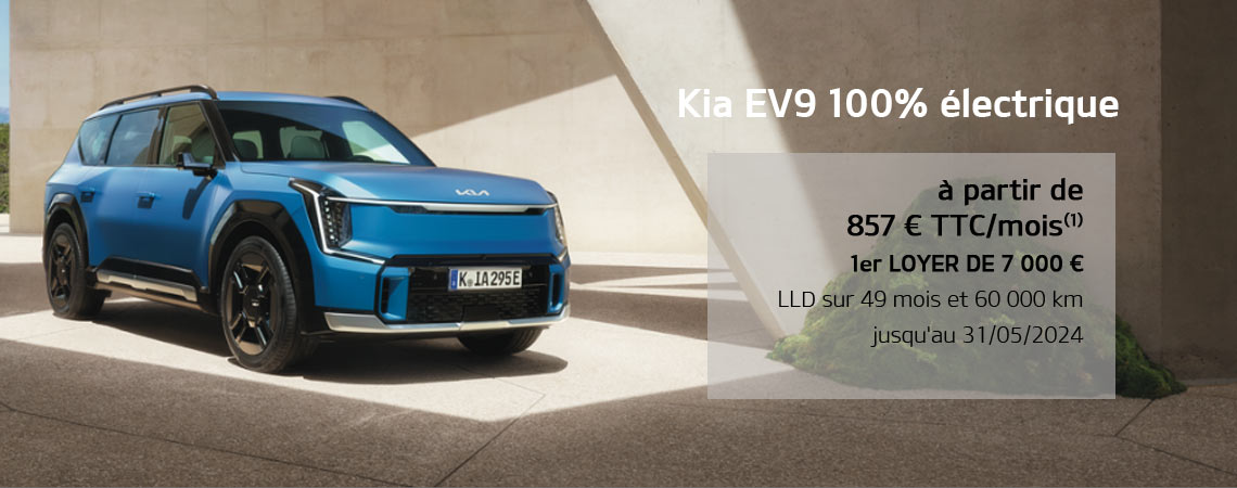Kia EV9 100% Electrique à partir de 857€/mois