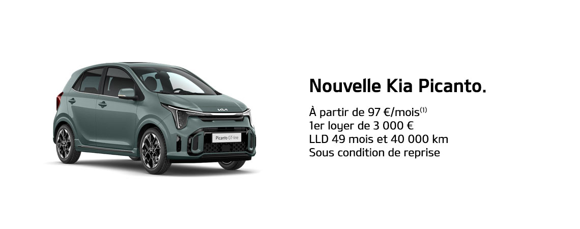 KIA NOUVELLE PICANTO À PARTIR DE 97 €/mois