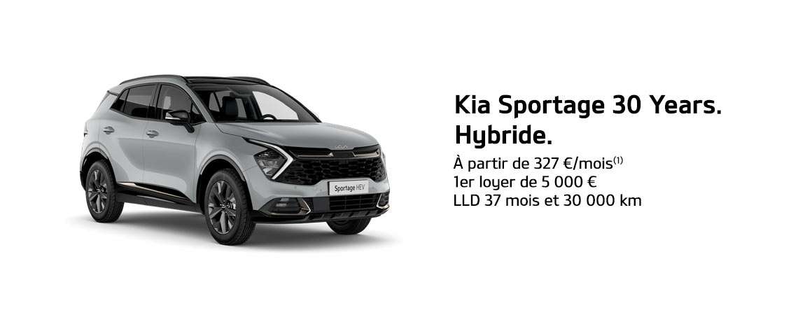 Kia Sportage 30 years Hybride À partir de 327 €/mois