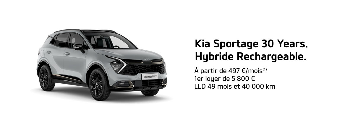 Kia Sportage 30 Years Hybride Rechargeable À partir de 497 €/mois