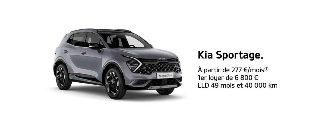 Kia Sportage à partir de 277€ TTC/mois 