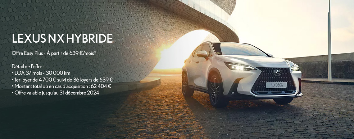 LEXUS NX HYBRIDE À PARTIR DE 639 €/mois