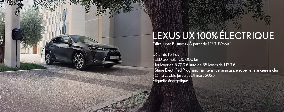 LEXUS UX 100% ÉLECTRIQUE