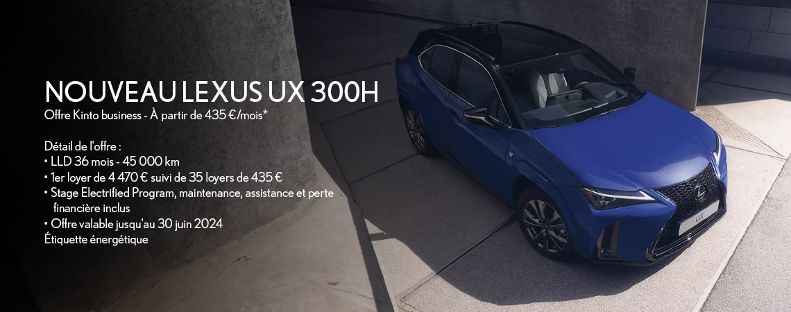 LEXUS UX 300H À PARTIR DE 455 €/MOIS