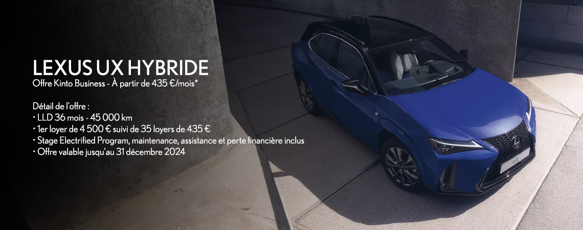 LEXUS UX HYBRIDE À PARTIR DE 435 €/mois