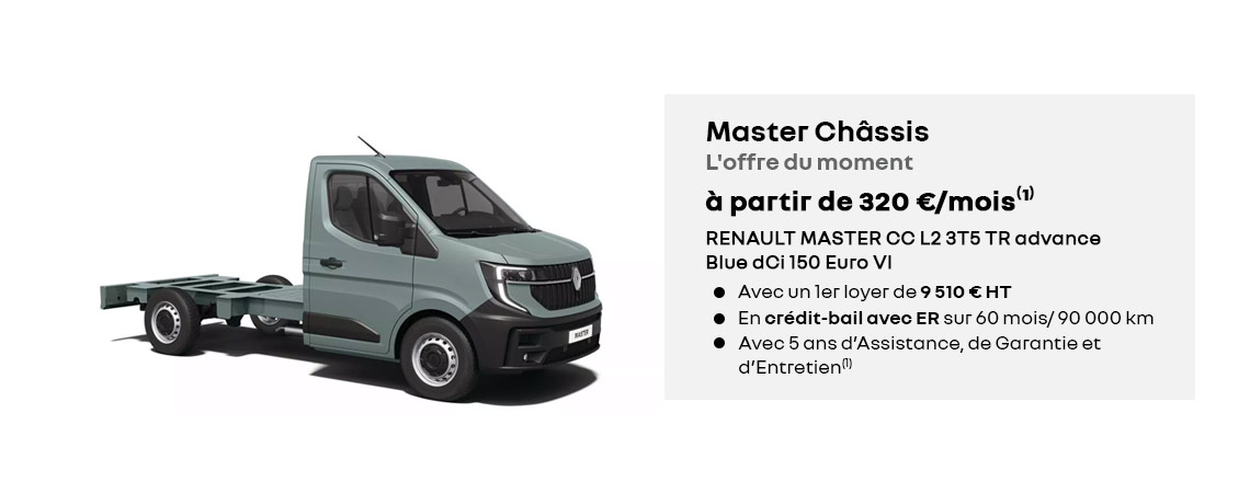 Master Châssis à partir de 320 € HT/mois