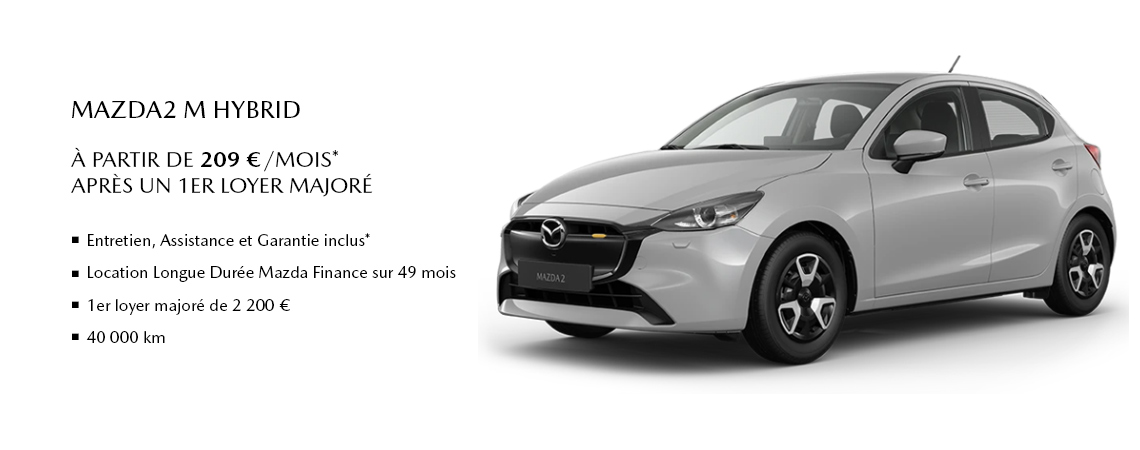 Mazda2 Mild-Hybrid À partir de 209 €/mois