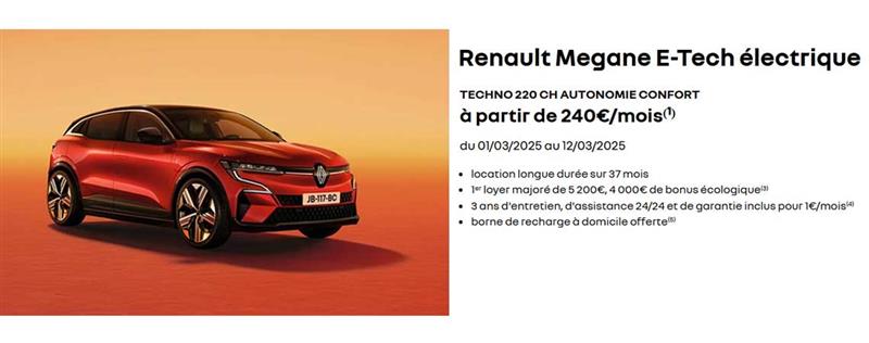 Renault Megane E-Tech 100% électrique