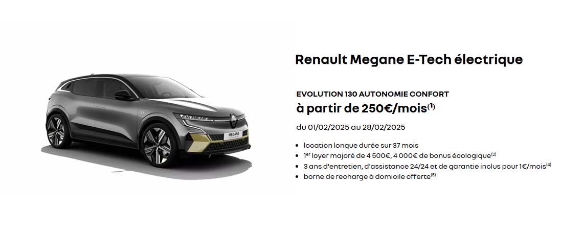 Renault Megane E-Tech 100% électrique