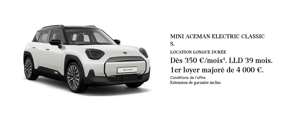 MINI ACEMAN ELECTRIC CLASSIC S DÈS 350 €/MOIS