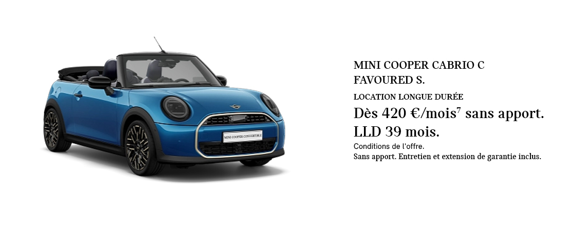 MINI CABRIO C FAVOURED S Dès 420 €/mois