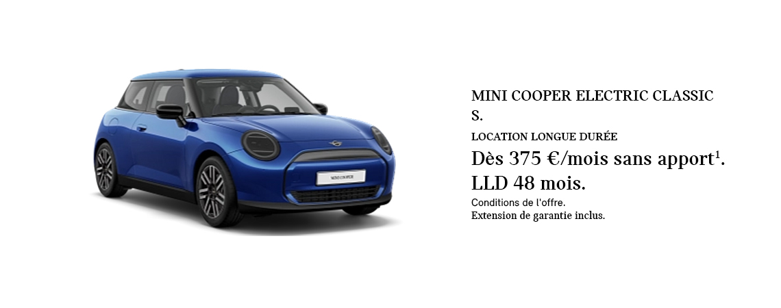 MINI COOPER ELECTRIC‎ CLASSIC S DÈS 375 €/MOIS