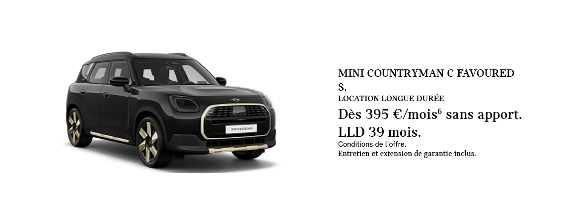 MINI COUNTRYMAN C FAVOURED S DÈS 395 €/MOIS 