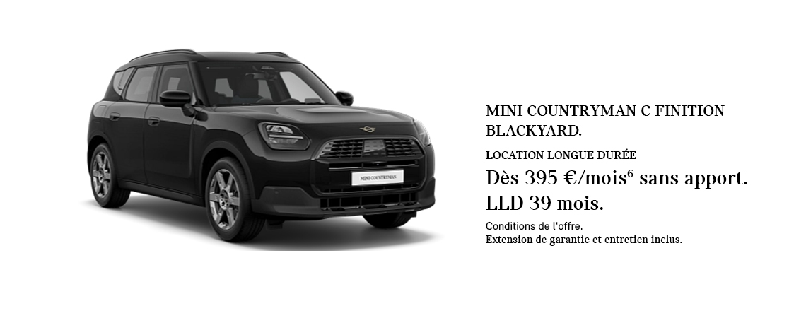 MINI COUNTRYMAN C FINITION BLACKYARD Dès 395 €/mois