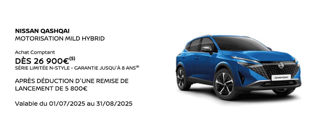 NISSAN QASHQAI MOTORISATION MILD-HYBRID DÈS 26 900€