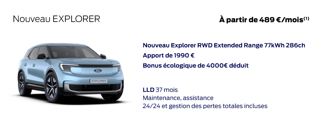 NOUVEAU EXPLORER  À partir de 489€/mois