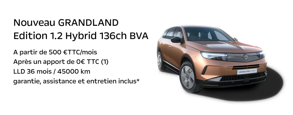 Nouveau GRANDLAND  Edition 1.2 Hybrid 136ch BVA