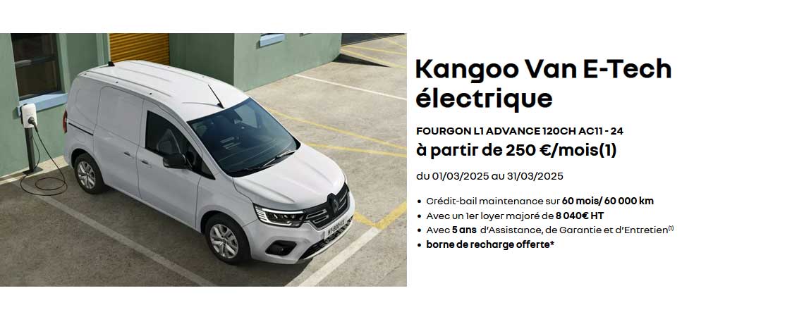 Nouveau Kangoo Van E-Tech 100% électrique