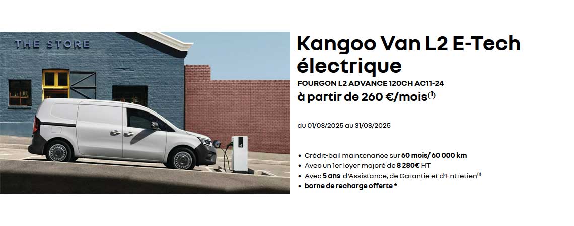 Nouveau Kangoo Van L2 E-Tech 100% électrique