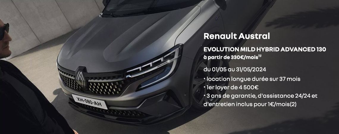 Nouveau Renault Austral à partir de 330€/mois