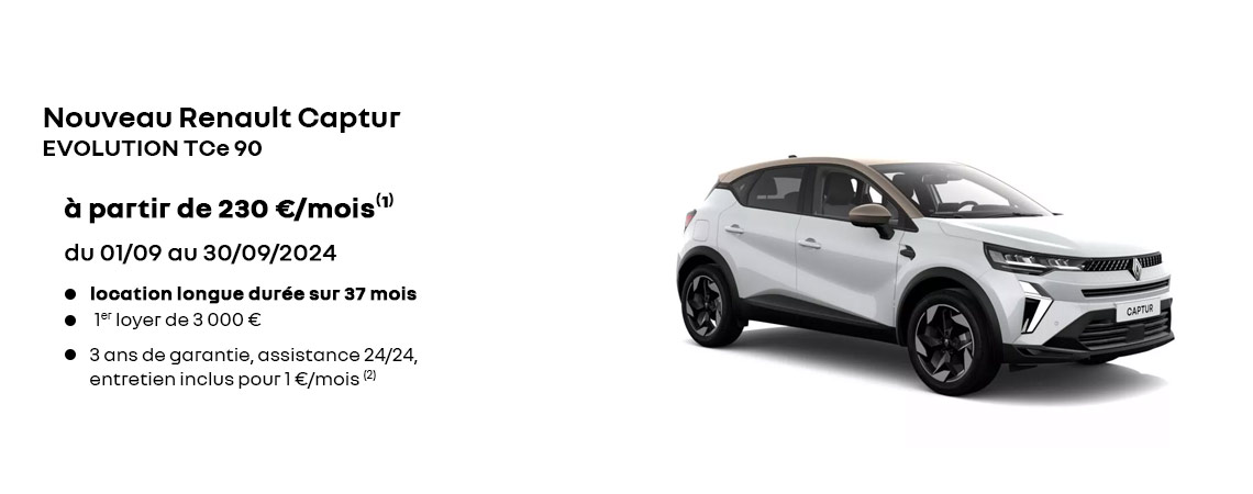 Nouveau Renault Captur à partir de 230 €/mois