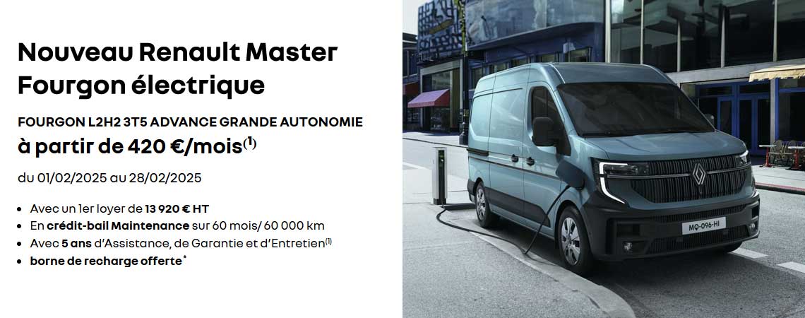 Nouveau Renault Master Fourgon électrique 