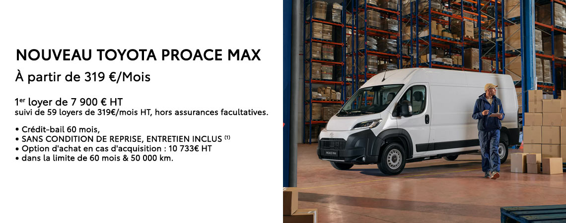 NOUVEAU TOYOTA PROACE MAX À PARTIR DE 319 € /MOIS 