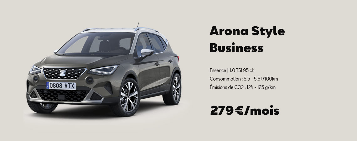 Nouvelle Arona Style Business  À partir de 279 €/mois