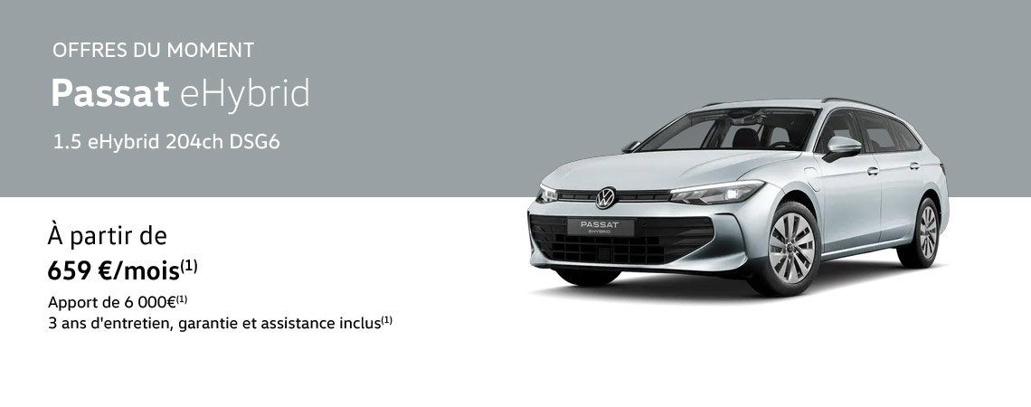 Nouvelle Passat eHybrid à partir de 659€/mois