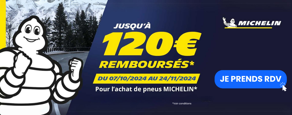 Offre Michelin – Jusqu’à 120€ remboursés*