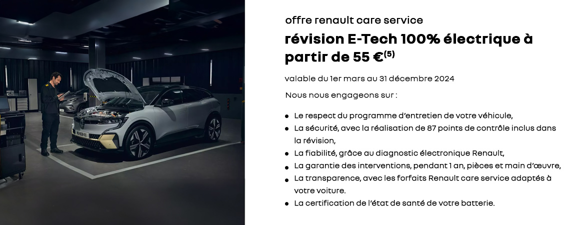 Révision E-Tech 100% électrique à partir de 55 €