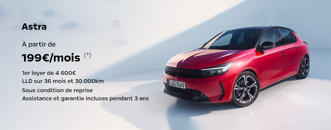 Opel Astra À partir de 199€/ mois