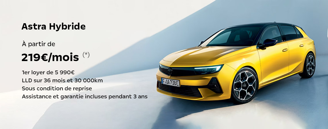Opel Astra Hybride À partir de 219€/ mois