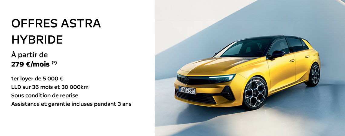 OPEL ASTRA HYBRIDE À partir de 279 €/mois