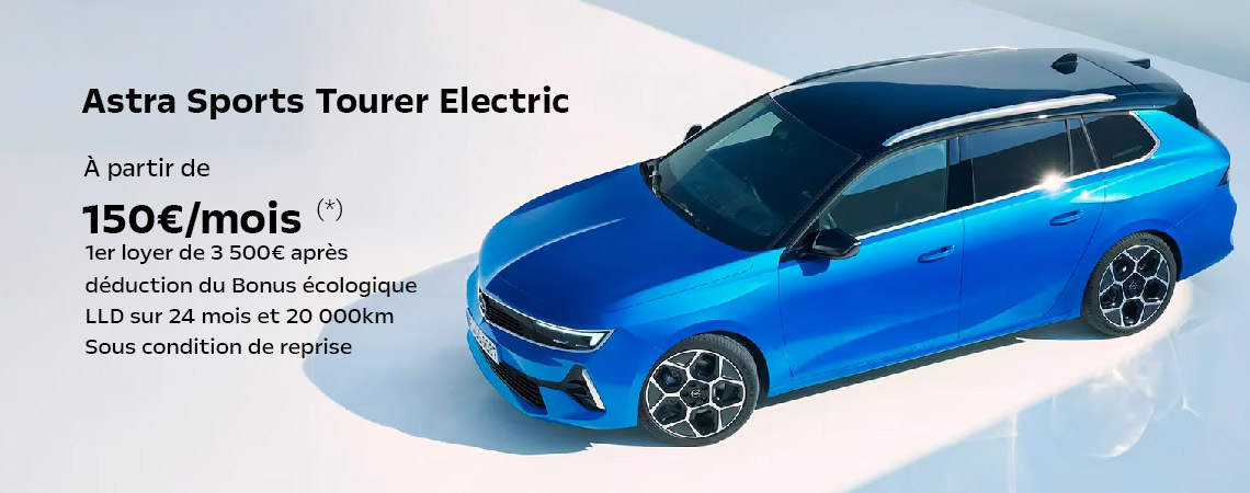 Opel Astra Sports Tourer Electric À partir de 150€/ mois