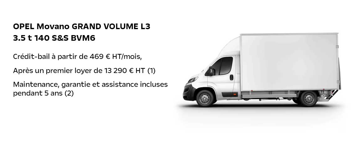   OPEL Movano GRAND VOLUME L3 3.5 t 140 S&S BVM6 