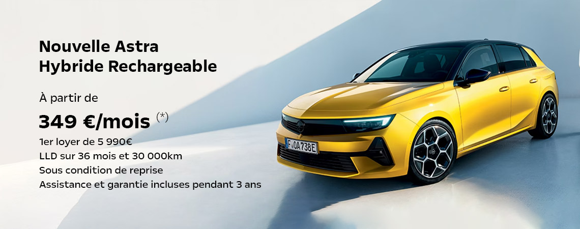 Opel Nouvelle Astra Hybride Rechargeable À partir de 359€/ mois