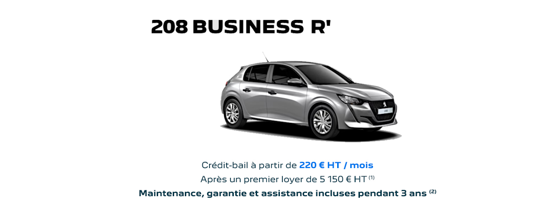 PEUGEOT 208 HYBRIDE Crédit-bail à partir de 220 € HT / mois 